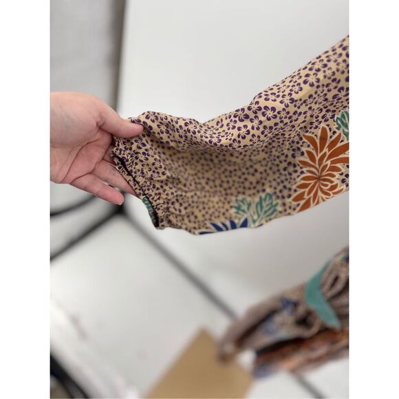 Anthropologie Corey Lynn Calter Floral Print Belted Fluttering Obi Dress Size 6 - Picture 3 of 12